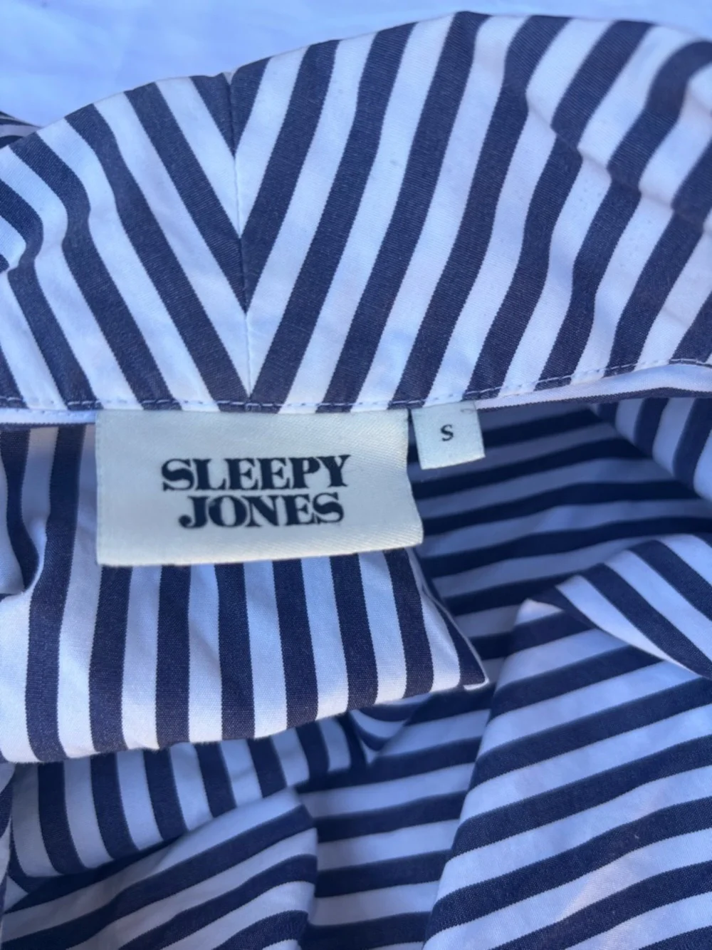 Sleepy Jones Striped Cotton Robe Small